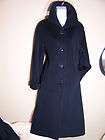 COLE HAAN Black Long Full Length Coat Womens 4 S/M 50/50 Angora Rabbit 