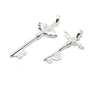 Lovely Lilygilding Couple Angle Devil Key Necklace Drop  