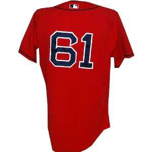 Clay Buchholz #61 2008 Red Sox Game Issued Red Alternate Jersey (46 