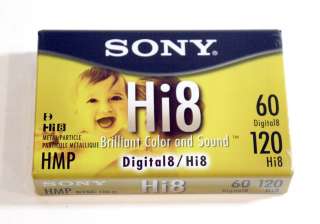 Sony Hi8 HMP Digital8 Digital 8 60 / 120 Video Cassette P6 120HMPL 