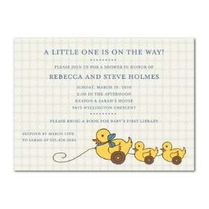    Baby Shower Invitations   Following Ducks Boy By Kate Birdie Baby