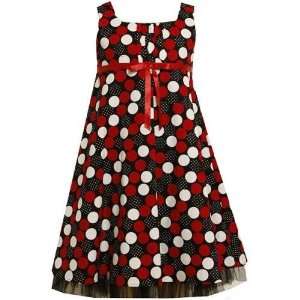  Ashley Ann Girls Sleeveless Dots Printed Dress, size 7 