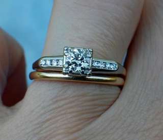 Transitional Cut JABEL diamond 14k platinum engagement ring 0.40ctw 