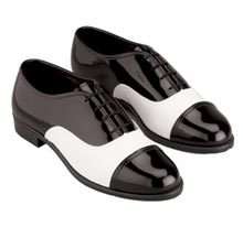 NEW 10 W Black White Zoot Tuxedo Shoes Quinceanera Shoe  
