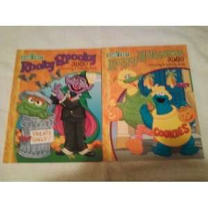  SESAME STREET TWO HALLOWEEN COLORING & ACTIVITY Books 