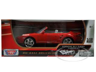   car model of Porsche 911 (997) Turbo Convertible Red by Motormax