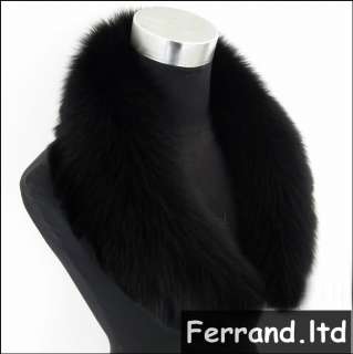 Real Genuine Fox Fur Collar/Scarf/Shawl/Wrap with Real Rabbit Fur Lace 