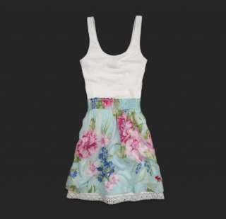 ABERCROMBIE WOMENS DRESS Mary BLUE Pink Floral $68 DRESS New so cute 