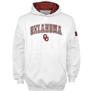  Oklahoma Sooners Youth White Team Color Hoody Sweatshirt 