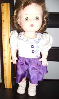 Doll Hard Plastic Walker All Original Pat Pend 1950s  