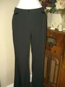 New Boston Proper Black Tux Style Elegant Dress Pants 12  