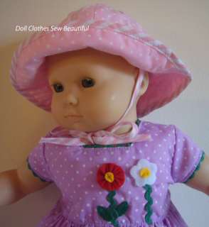 DOLL CLOTHES FITS Bitty Baby Polka Dot Dress Bloomers & Hat SWEET 