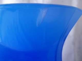 Italy Lavorazione Arte Murano Glass Cobalt Blue Tall Vase  