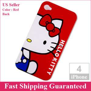 Adorable High Quality Hello Kitty Snap on Hard Case Cover for iPhone 4 