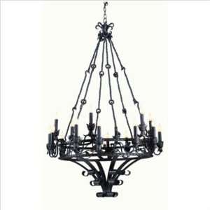  Troy Lighting Madera Eighteen Light Chandelier in Forged 