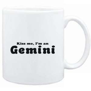  Mug White  KISS ME , I AM Gemini  Zodiacs Sports 