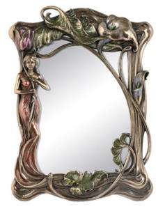 Art Nouveau Calla Lily & Lady Wall Mirror  