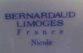 BERNARDAUD NICOLE LIMOGES HANDLED CAKE PLATE MINT  