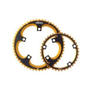  MOWA Double Anodized Chainring Road Bike 53 39T Gold, CNC 
