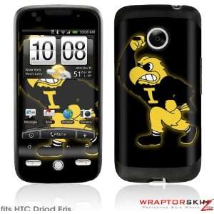    HTC Droid Eris Skin   Iowa Hawkeyes Herky on Black 