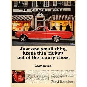 1966 Ad Ford Ranchero V8 4 Venturi Carb Village Store   Original Print 