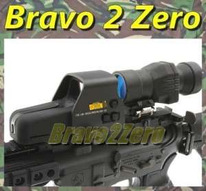 4X Magnifier w/ FTS Mount + Red Green Holographic Sight w/ Side Switch 