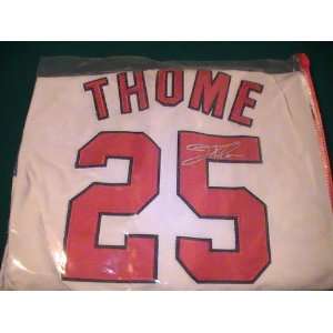  JIM THOME SIGNED AUTOGRAPHED CLEVELAND INDIANS JERSEY W 