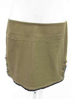 MILLER GIRL NICOLE MILLER Tan Button Mini Skirt Sz 0  