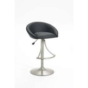  Hillsdale Oxford Adjustable Stool w/ Silver Base and Umber 