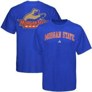 adidas Morgan State Bears Royal Blue Relentless T shirt (Large 