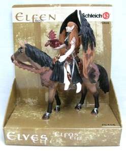   GERMANY ELFEN SURAH ELF ON BROWN HORSE WITH BABY DRAGON #70406  