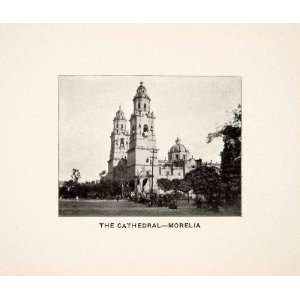  1906 Print Morelia Mexico Cathedral Belfry Bell Tower 