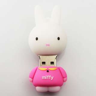 Rubber Pink Miffy Rabbit 4GB/8GB/16GB USB Flash Pen Drive Memory Stick 