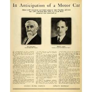  1920 Ad Lincoln Motor Detroit Michigan Wilfred C Leland 