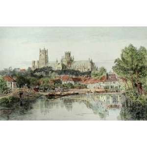 Ely Cathedral Etching Hine, Victoria S Topographical 