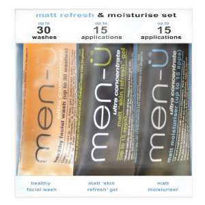  men u matt Refresh & Moisturise set (3 x 15ml) Health 