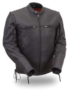   Motorcycle Jacket Removable Sleeves Zip Off to Make Vest  