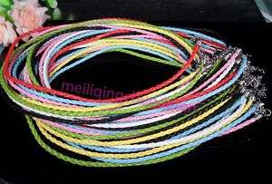 leather necklace cords fit beads mix colors 24pcs  