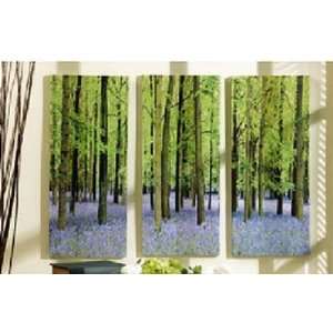  Green Trees Meadow 3 Panels WALL ART Decor stunning Large 