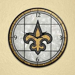  New Orleans Saints Art Glass Clock
