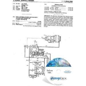  NEW Patent CD for FUEL CONTROL SYSTEM AND VISCOSITY SENSOR 