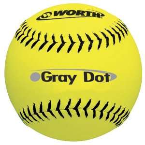  Worth YS40 YELL Synth Gray Dot 12 Inch Softball Sports 