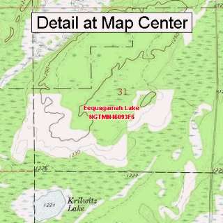   Quadrangle Map   Esquagamah Lake, Minnesota (Folded/Waterproof