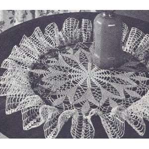 Vintage Crochet Pattern to make   Crocus Flower Ruffled Doily. NOT a 