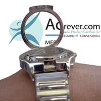 IBEAM Mens Magnifying Watch w/ LED Flashlight Magnifier  