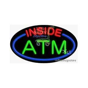 ATM Inside Neon Sign 17 inch tall x 30 inch wide x 3.50 inch wide x 3 