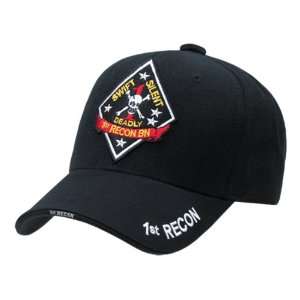  Military 1st RECON DIAMOND Cap (Black) 