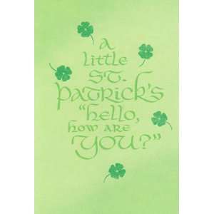  Card St. Patricks Day A Little St. Patricks Hello How Are You