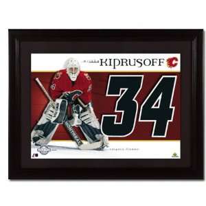 Mikka Kiprusoff Calgary Flames Unsigned Jersey Numbers Piece  