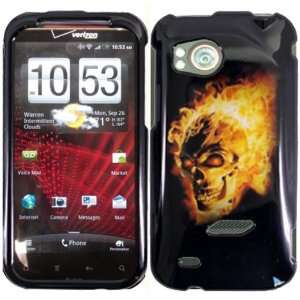 For Verizon HTC 6425 Vigor Accessory   Fire Skull Hard Case Proctor 